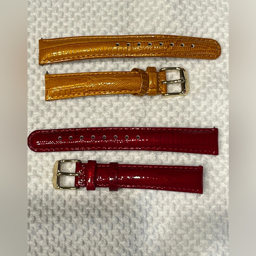 NWOT Set of 2 16MM Invicta Leather Watch Bands
